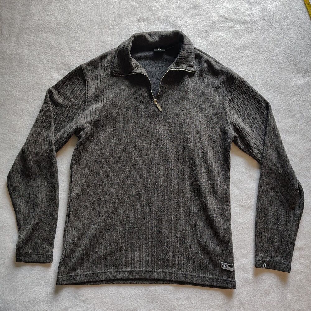 Guess Jeans Quarter-zip Sweatshirt Dark Gray Mens Large